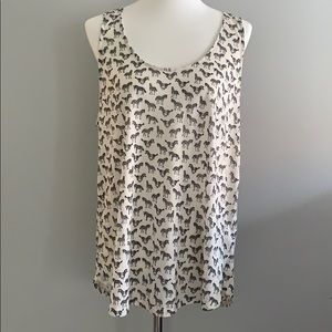 Lot of 2 size large H&M tanks - giraffe and grey